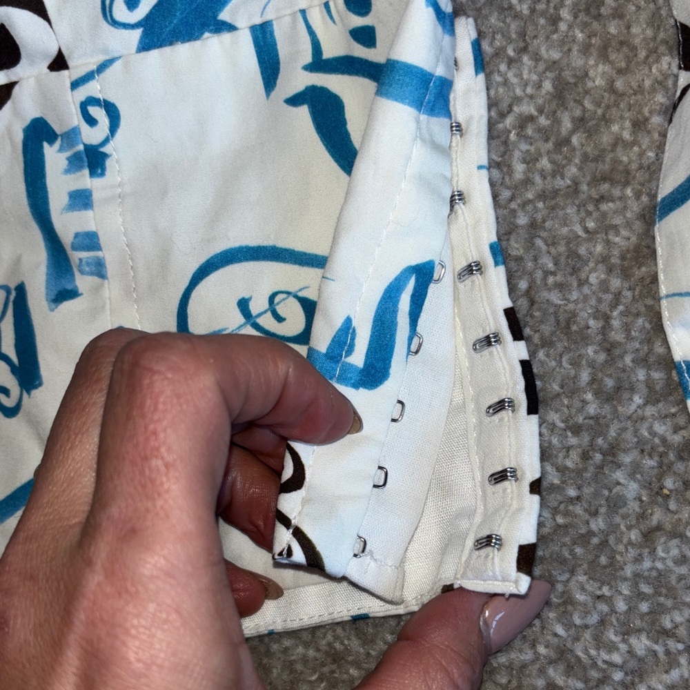 Zara Women's Blue and White Patterned Skirt Set Sz M NWT - Picture 15 of 16